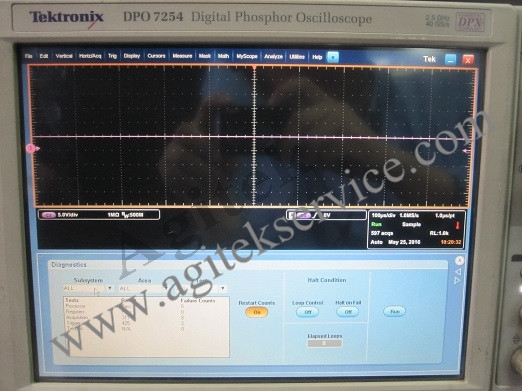 泰克DPO7254示波器基線波形異常故障維修