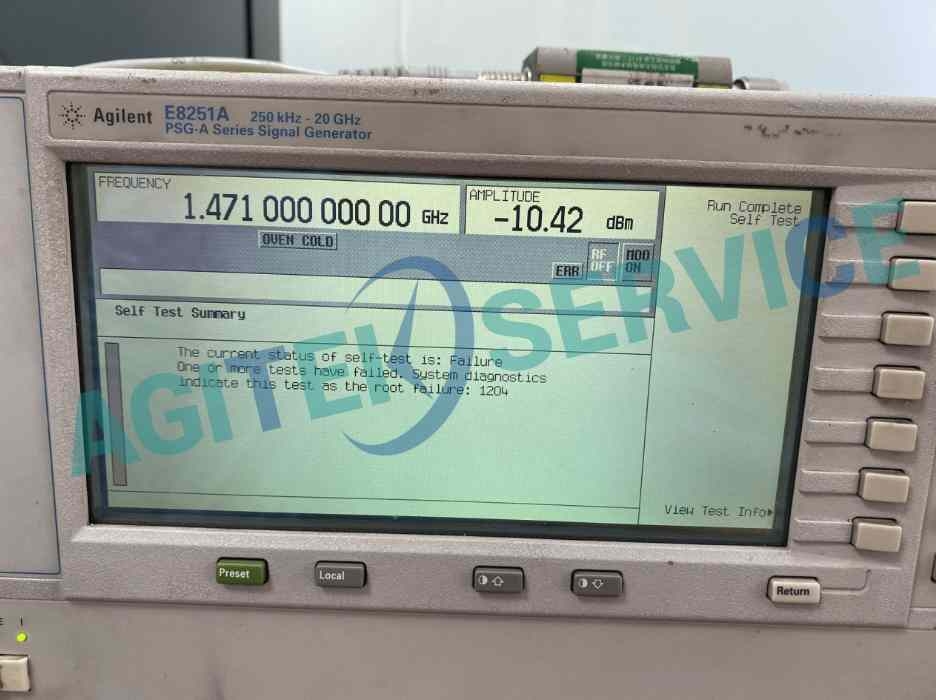信號發生器E8251A unlevel報錯維修