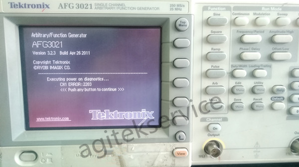 泰克AFG3021任意信號發生器維修案例