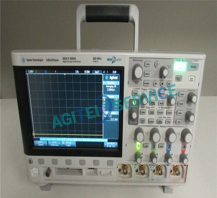 安捷倫示波器DSO-X3034A進入不了測試界麵維修
