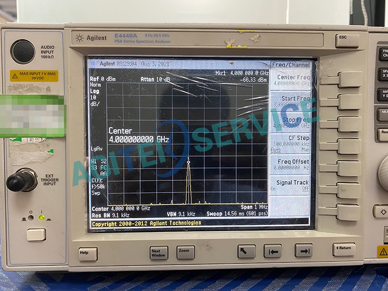 安捷倫頻譜儀E4440A_26.5G儀器報錯維修