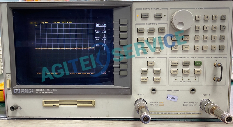 惠普網絡分析儀8753D_6G_2P開機報錯維修