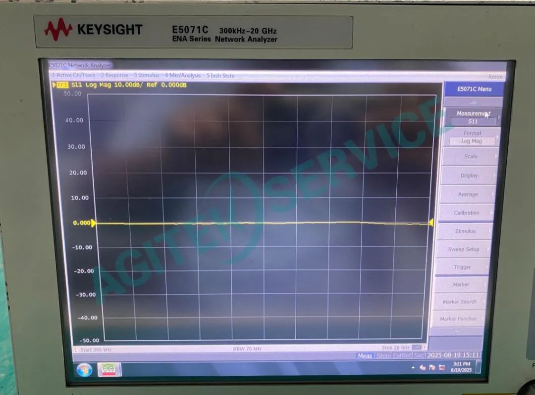 Keysight是德科技E5071C雙端口網絡分析儀輸出功率低維修案例