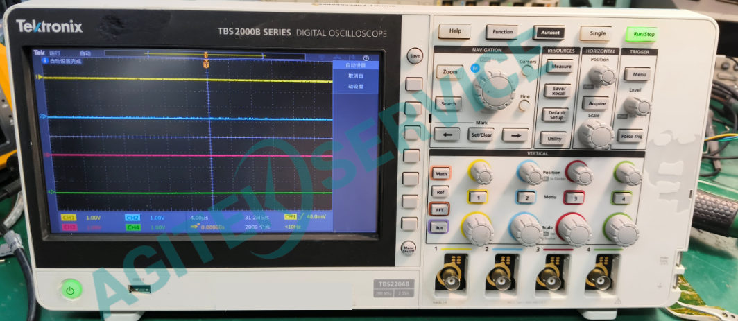 泰克TBS2204B示波器開機報錯維修
