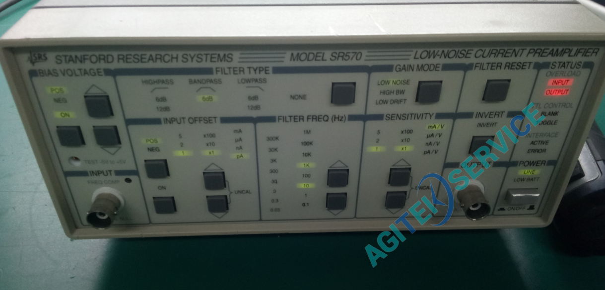 斯坦福電流前置放大器SR570開機報警Overload維修