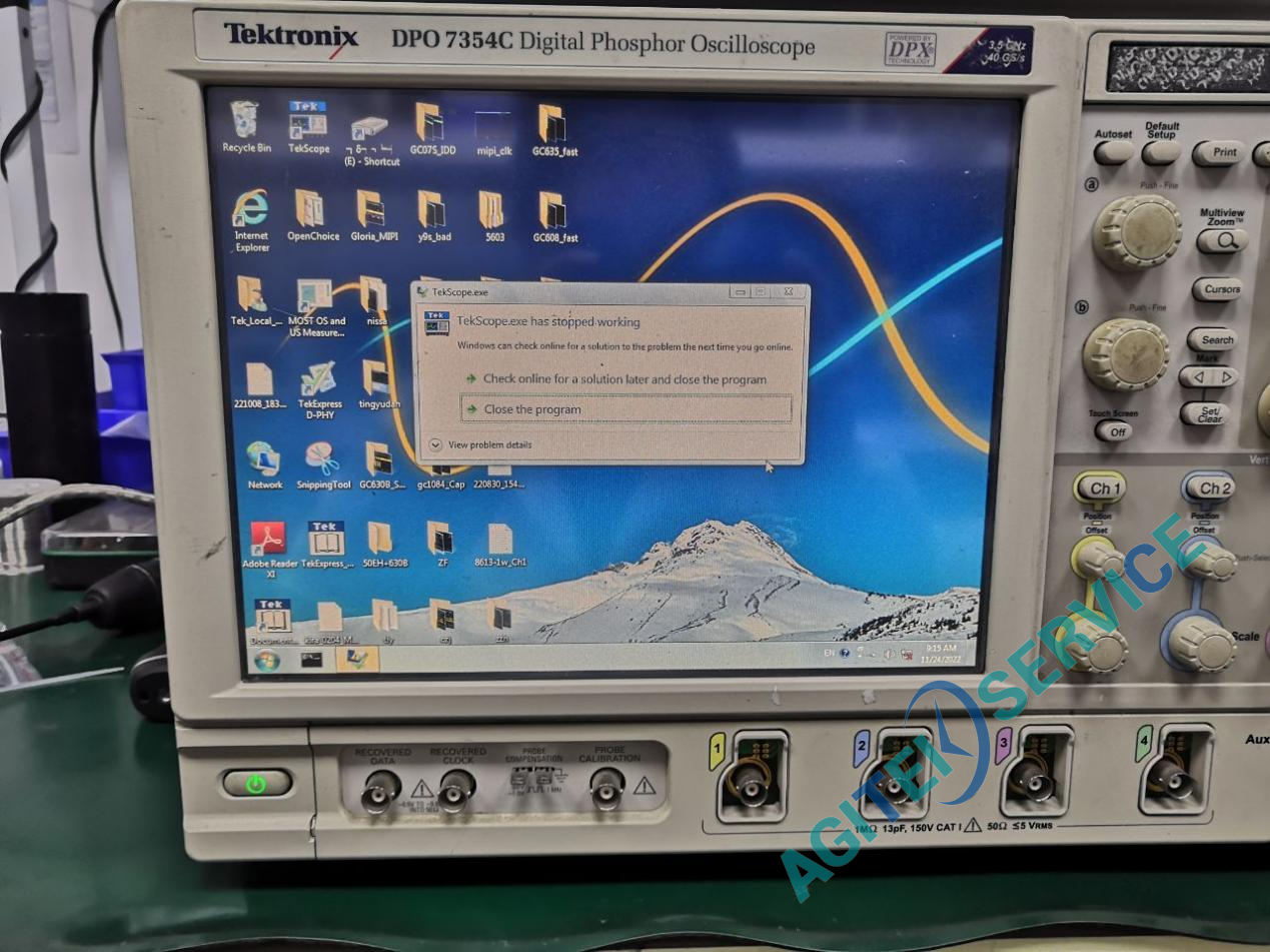 泰克Tektronix DPO7354C示波器開機報錯維修