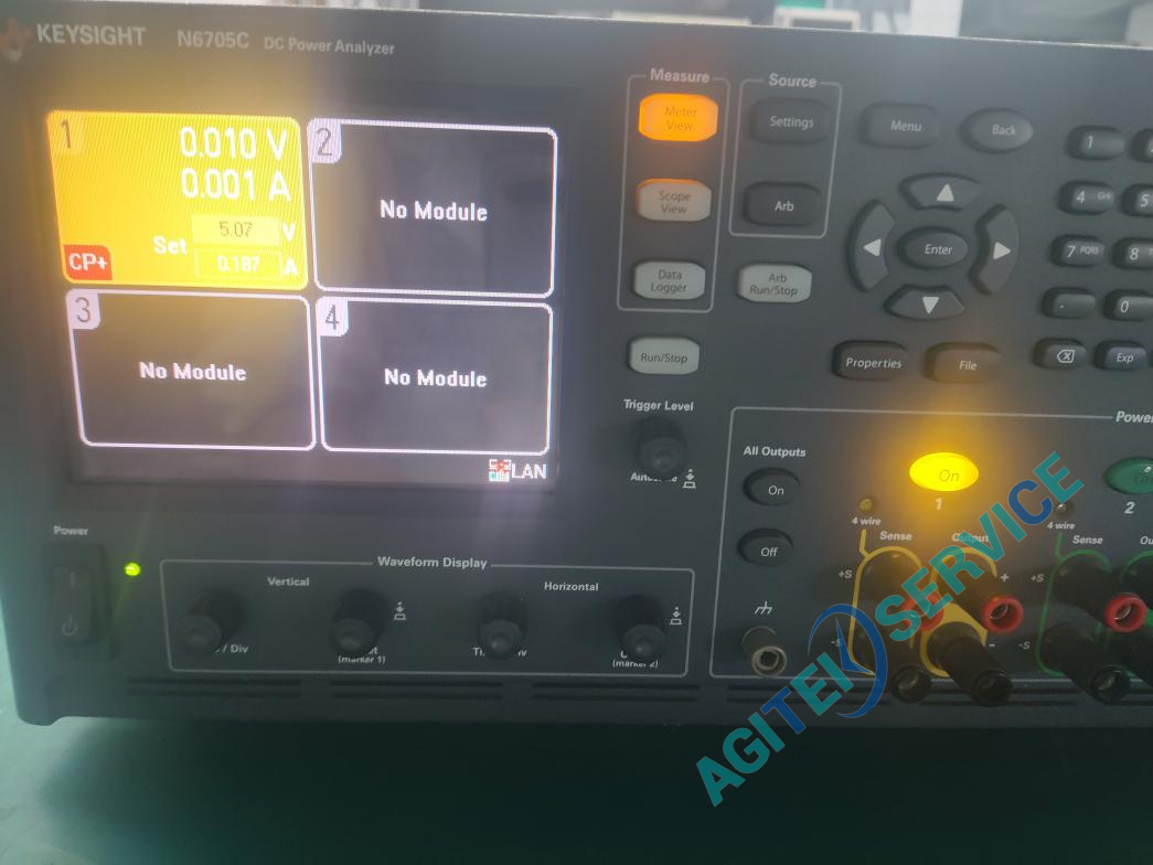 是德N6705C直流電源分析儀開機報錯無法輸出維修