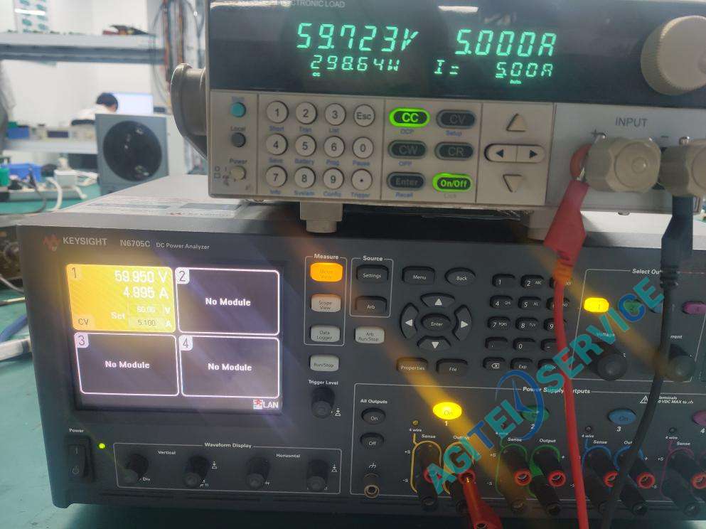 是德N6705C直流電源分析儀開機報錯無法輸出維修