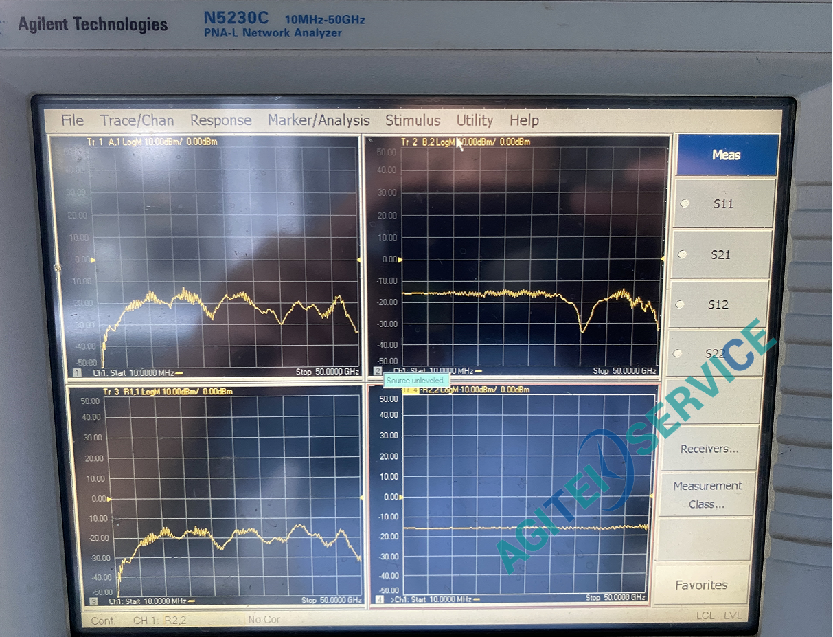 安捷倫N5230C網絡分析儀報錯unlevel維修