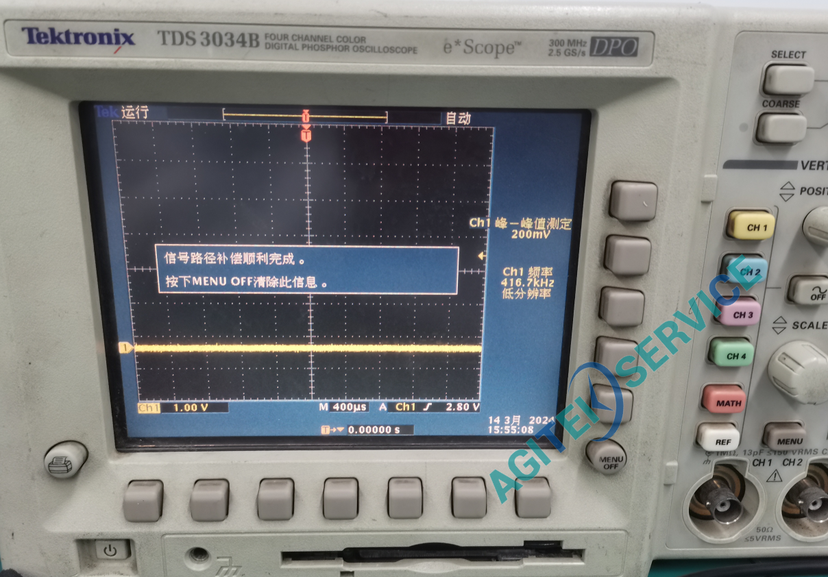 泰克TDS3034B示波器開機花屏維修