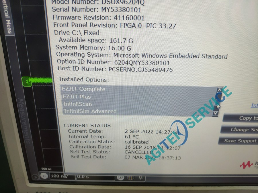 是德(Keysight)DSOZ334A/DSOZ504A示波器維修