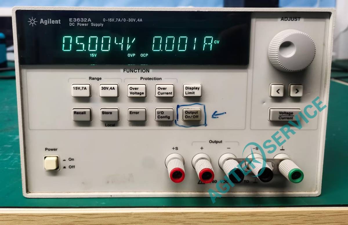 安捷倫E3632A直流可調電源電壓電流輸出值無法通過旋鈕調節維修