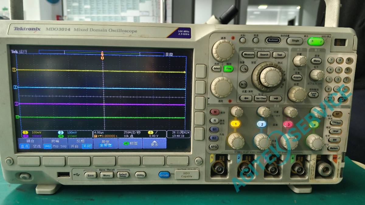 Tektronix泰克MDO3014示波器開機後屏幕無反應維修案例 Tektronix泰克MDO3014示波器開機後屏幕無反應維修案例