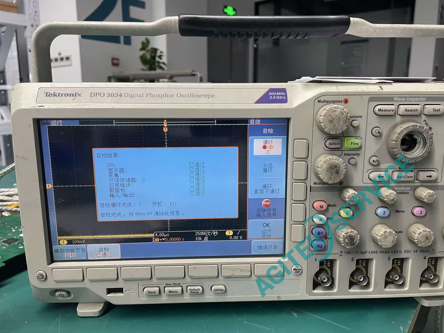 泰克DPO3034示波器通道故障維修