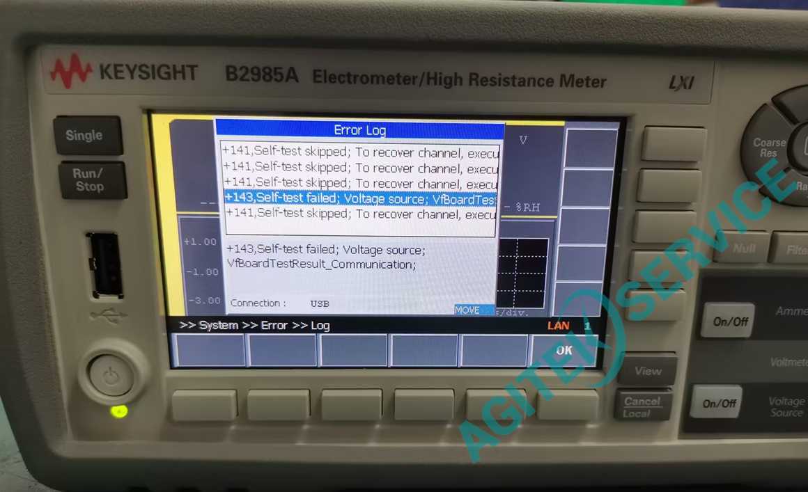 是德科技B2985A高阻計上電報錯維修