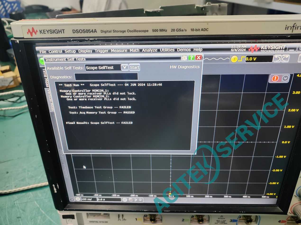 是德DSOS054A示波器自檢報錯維修