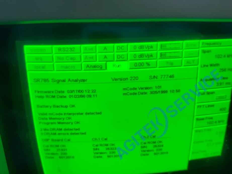 斯坦福SR785動態信號分析儀開機花屏維修