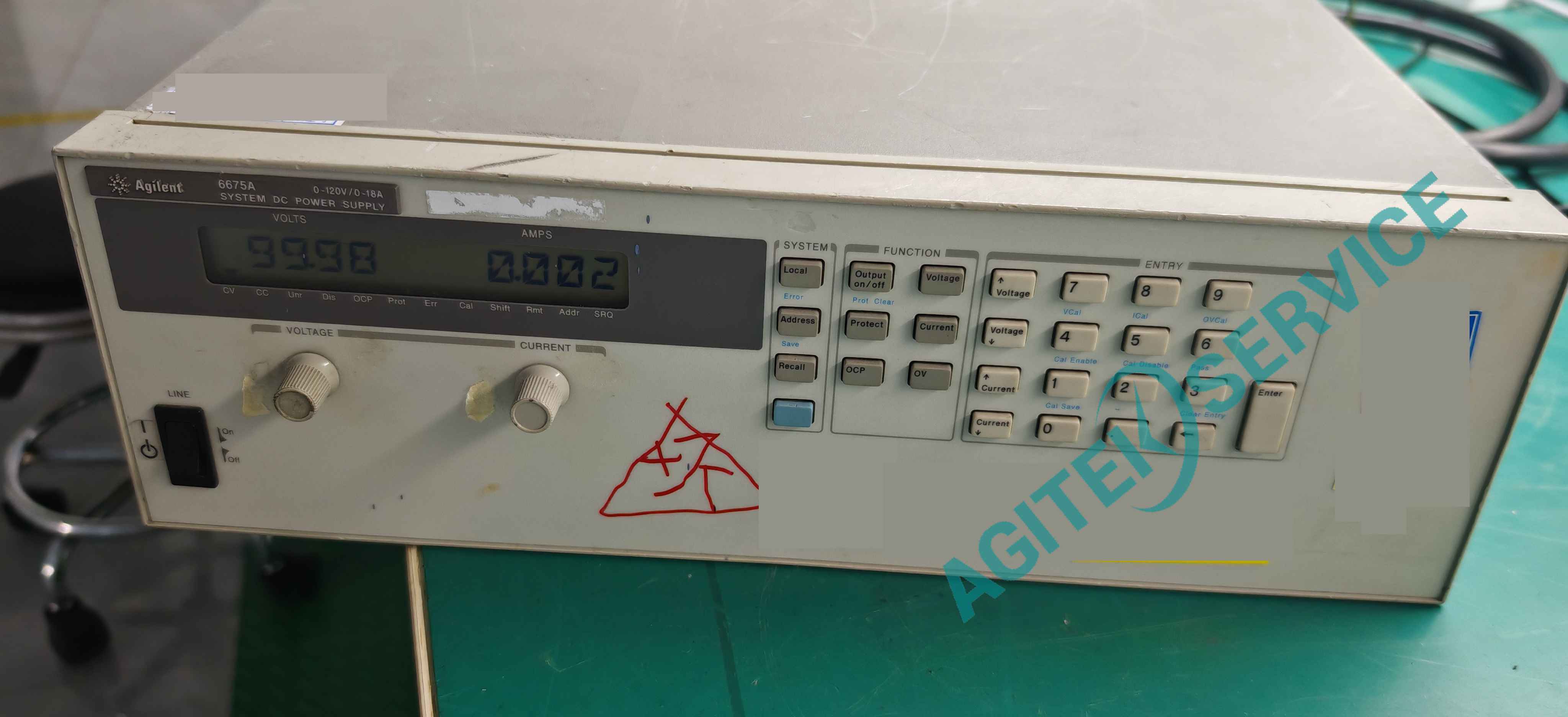 安捷倫6675A電源上電無顯示維修