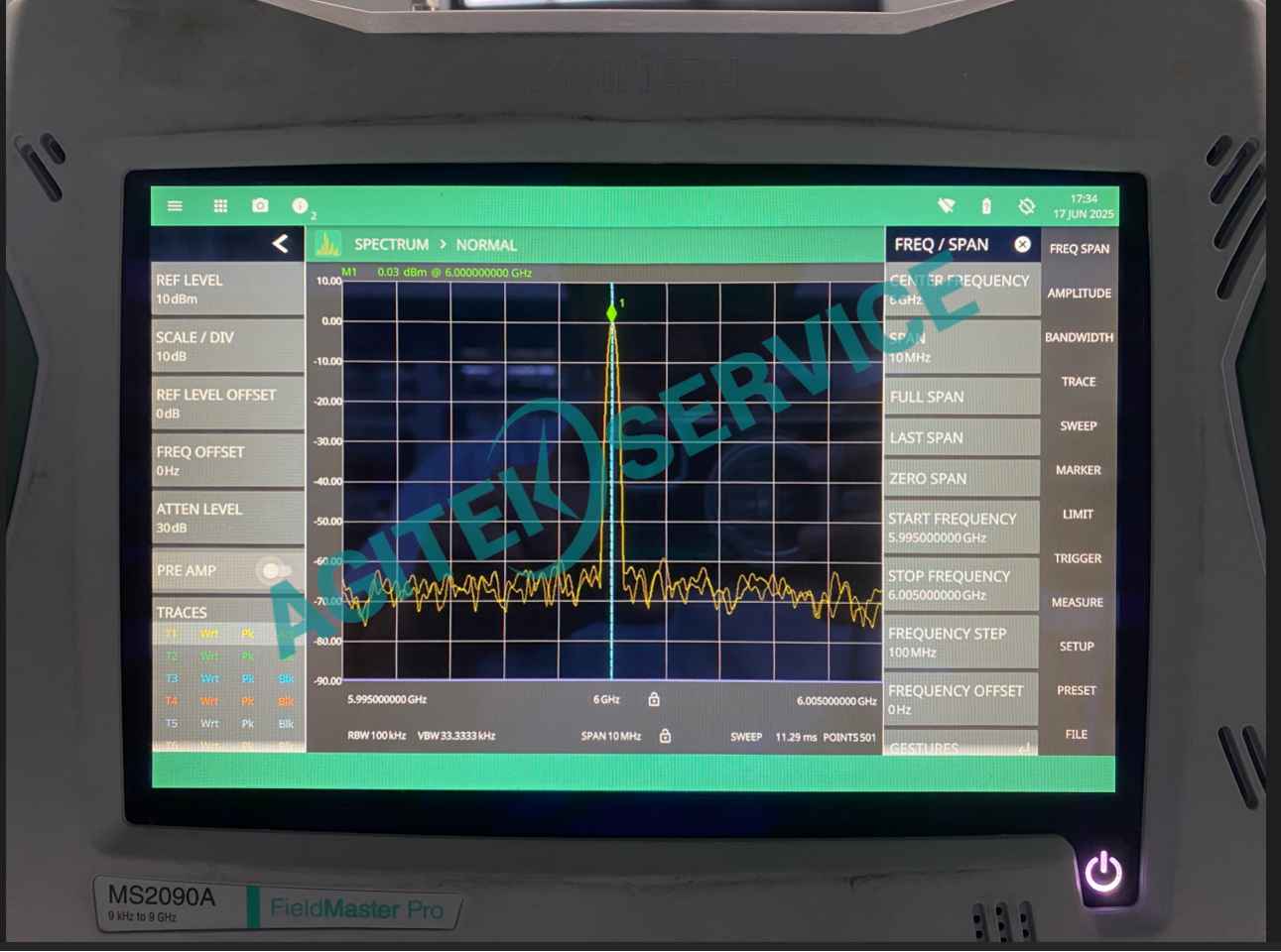 安立頻譜分析儀MS9020A6GHz以上時測試信號幅度不準維修 安立頻譜分析儀MS9020A6GHz以上時測試信號幅度不準維修