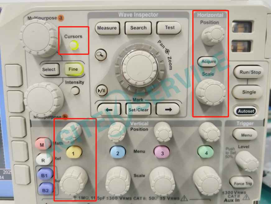 Tektronix泰克DPO3000示波器光標測量使用教程
