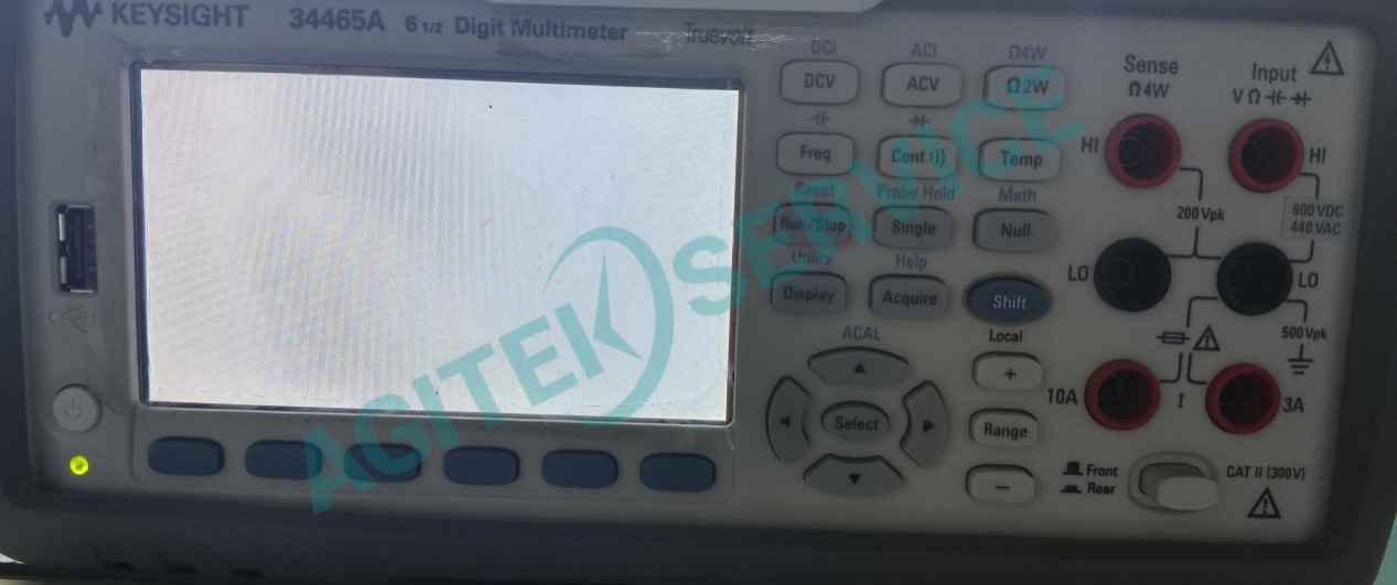 Keysight是德科技34465A萬用表開機白屏維修案例