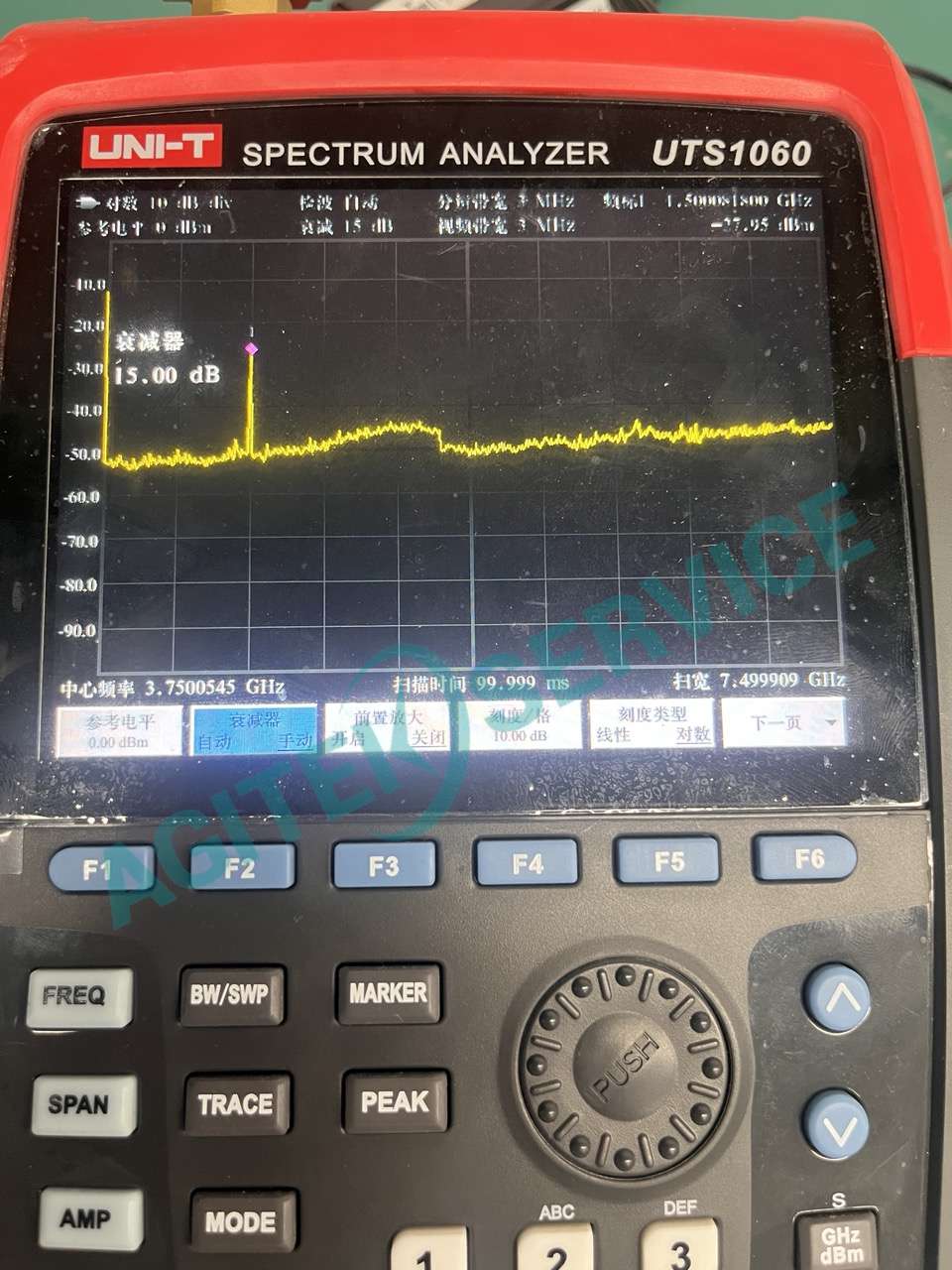 優利德UTS1060手持頻譜測試信號低維修案例