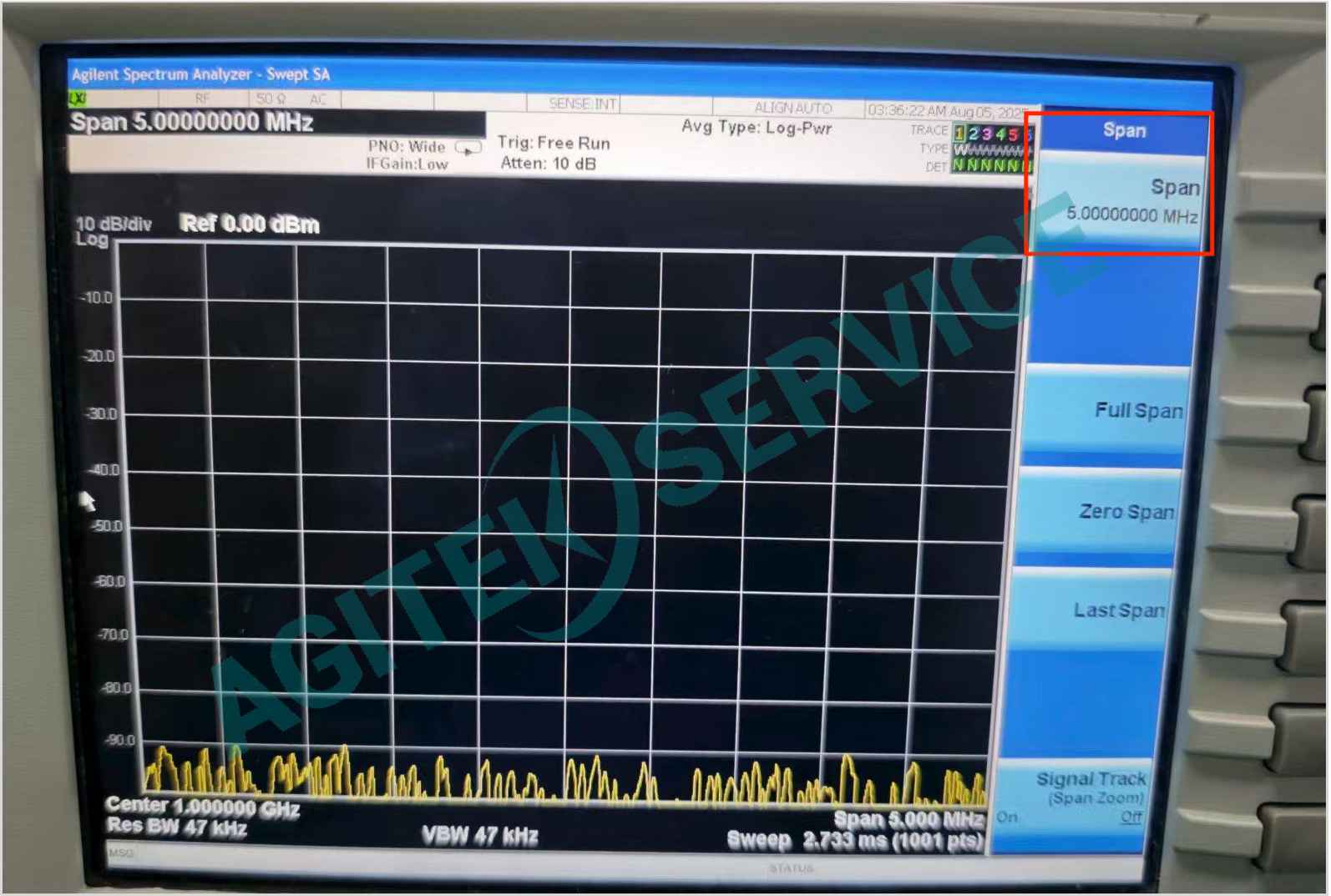 是德科技N9020A頻譜儀查看設備內部校準信號 是德科技N9020A頻譜儀查看設備內部校準信號