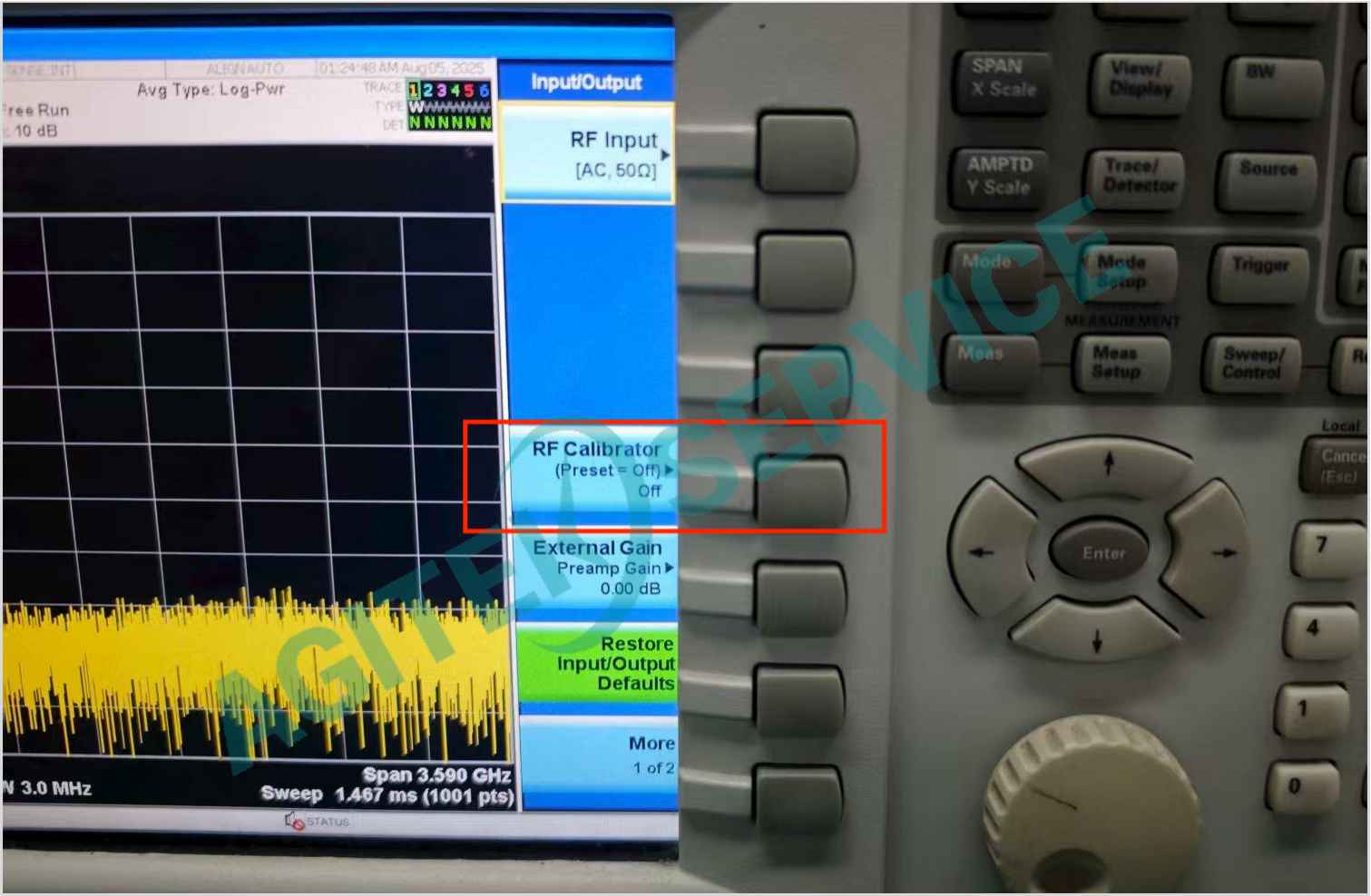 是德科技N9020A頻譜儀查看設備內部校準信號 是德科技N9020A頻譜儀查看設備內部校準信號