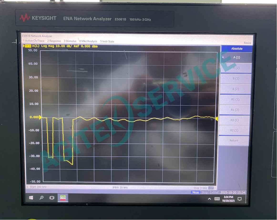 Keysight是德科技E5061B矢量網絡分析儀雙端口輸出功率異常維修案例
