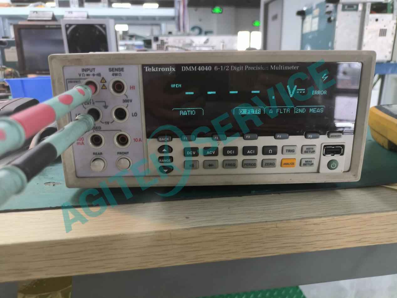 Tektronix泰克DMM4040台式數字萬用表開機報錯370，顯示open維修案例