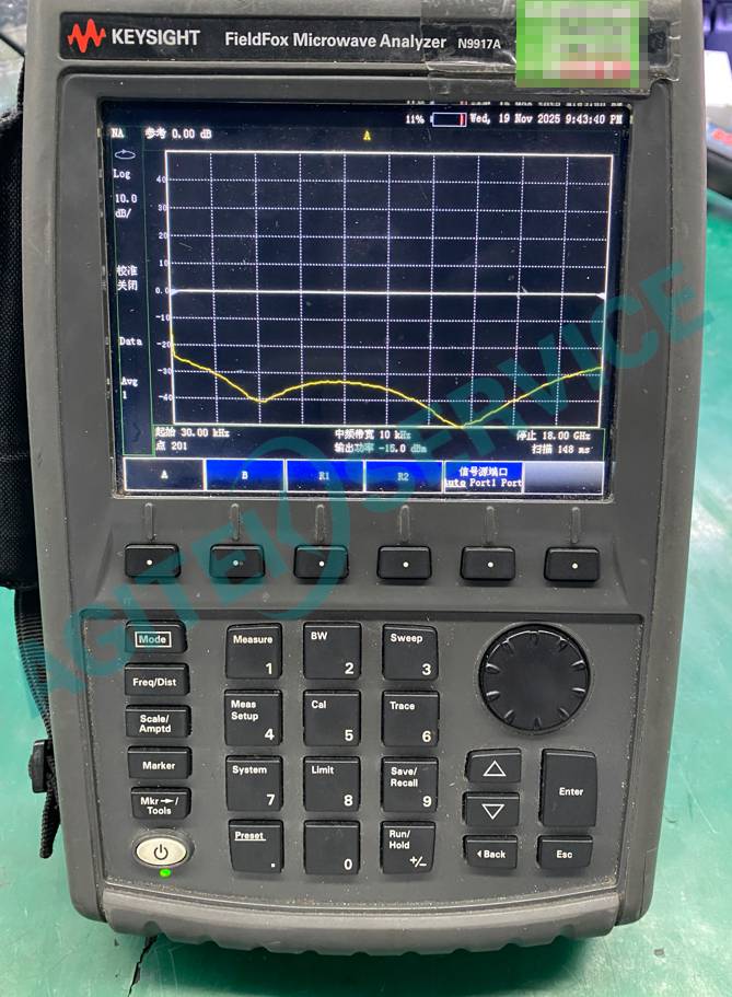 是德科技N9917A微波信號分析儀1端口輸出功率異常維修