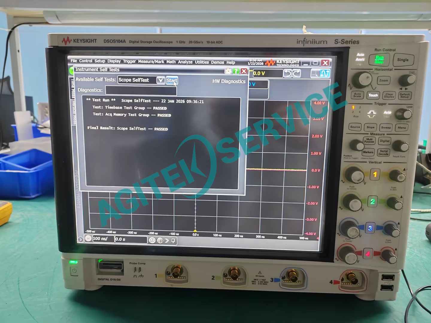 是德科技DSOS104A示波器自檢報錯,無基線,無法測量維修 是德科技DSOS104A示波器自檢報錯,無基線,無法測量維修