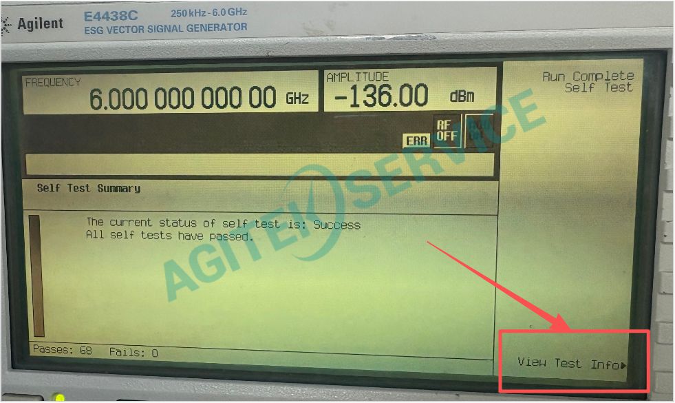 是德科技E4438C 矢量信號發生器設備自檢操作指南 是德科技E4438C 矢量信號發生器設備自檢操作指南