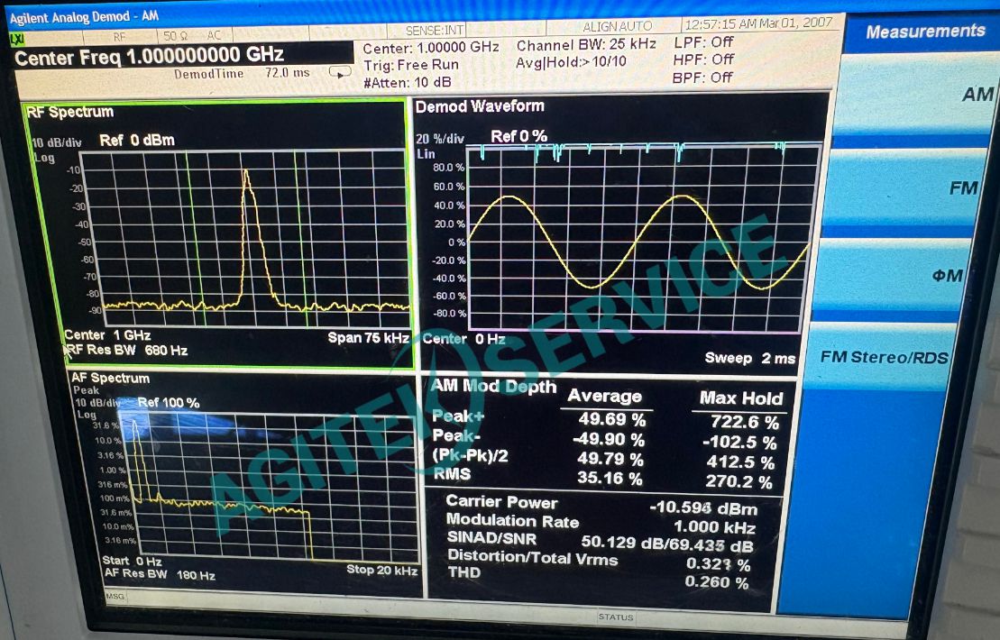 E4438C 矢量信號發生器 AM 調製輸出操作 E4438C 矢量信號發生器 AM 調製輸出操作