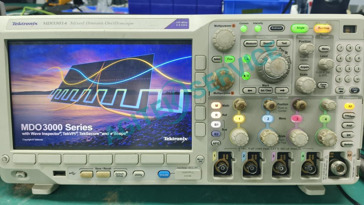 Tektronix泰克MDO3014示波器無法正常開機維修案例