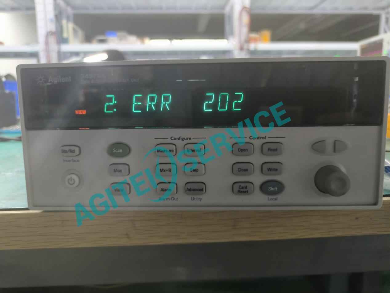 34970A數據采集器開機報錯202