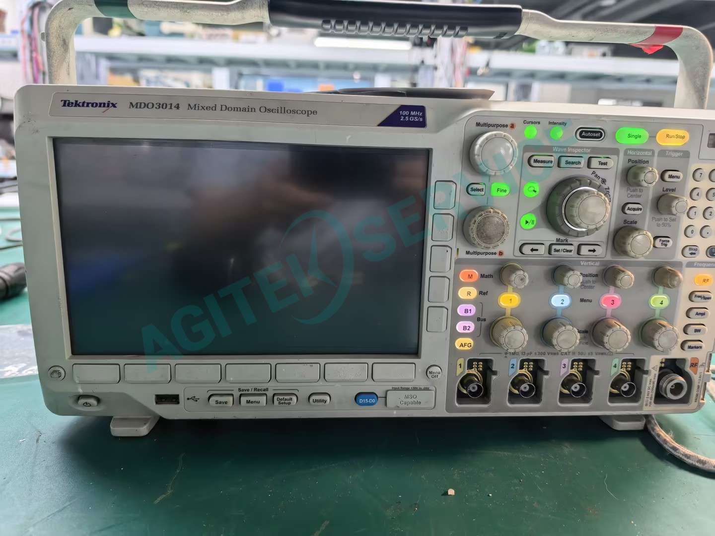 Tektronix泰克MDO3014示波器開機卡logo界麵維修案例