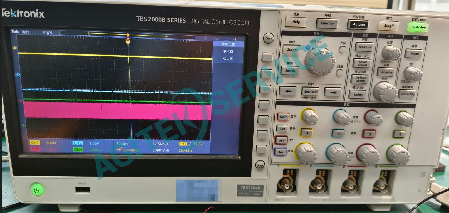Tektronix泰克TBS2204B示波器維修——四通道基線雜波且無信號響應