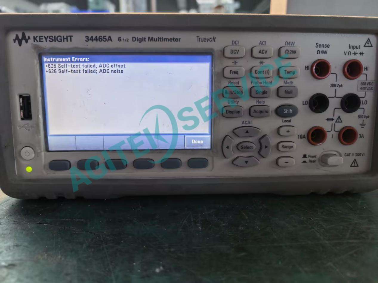 Keysight是德34465A萬用表開機無法測試維修案例