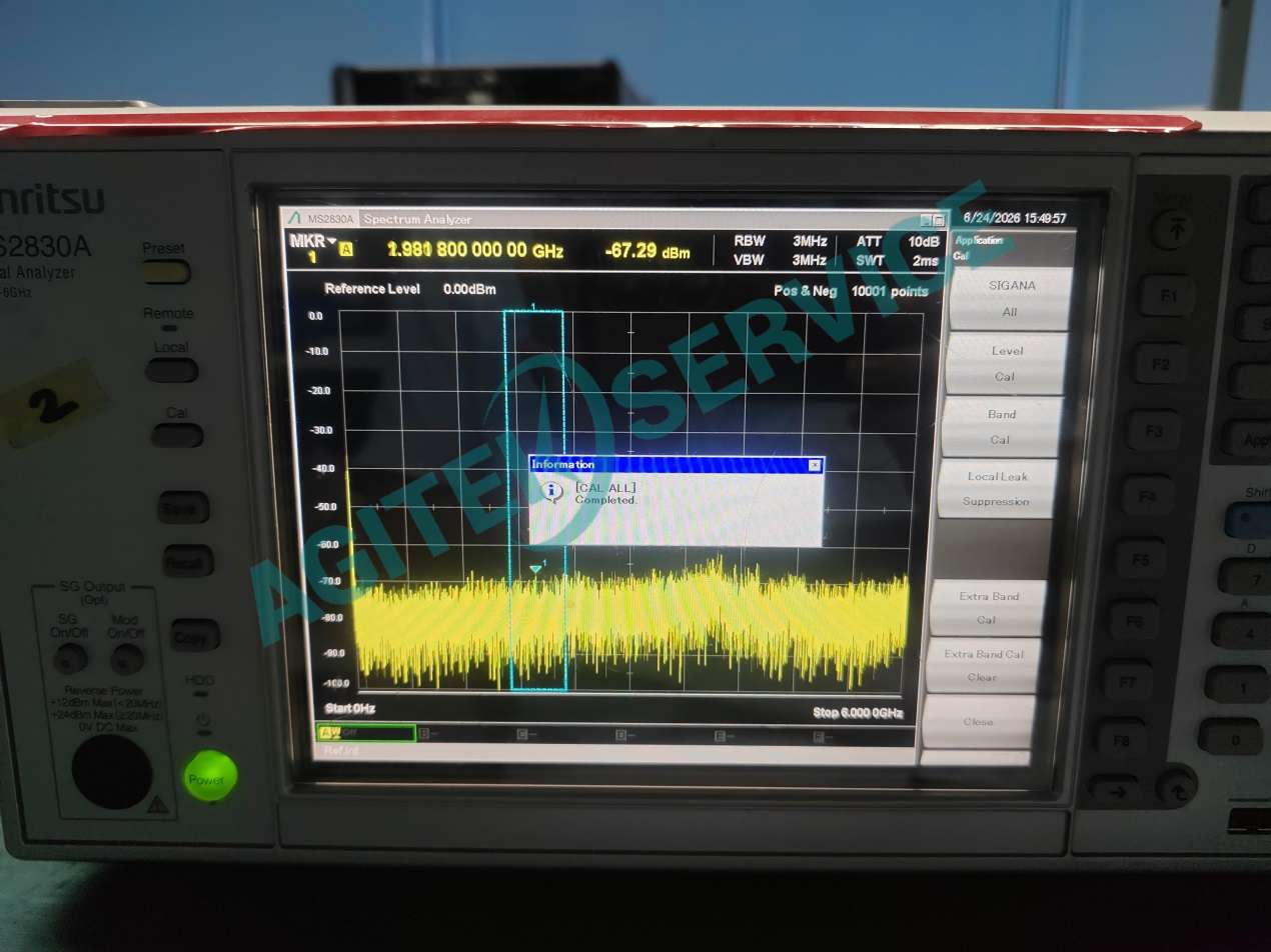MS2830A頻譜儀頻響超差、低頻偏低修複照片